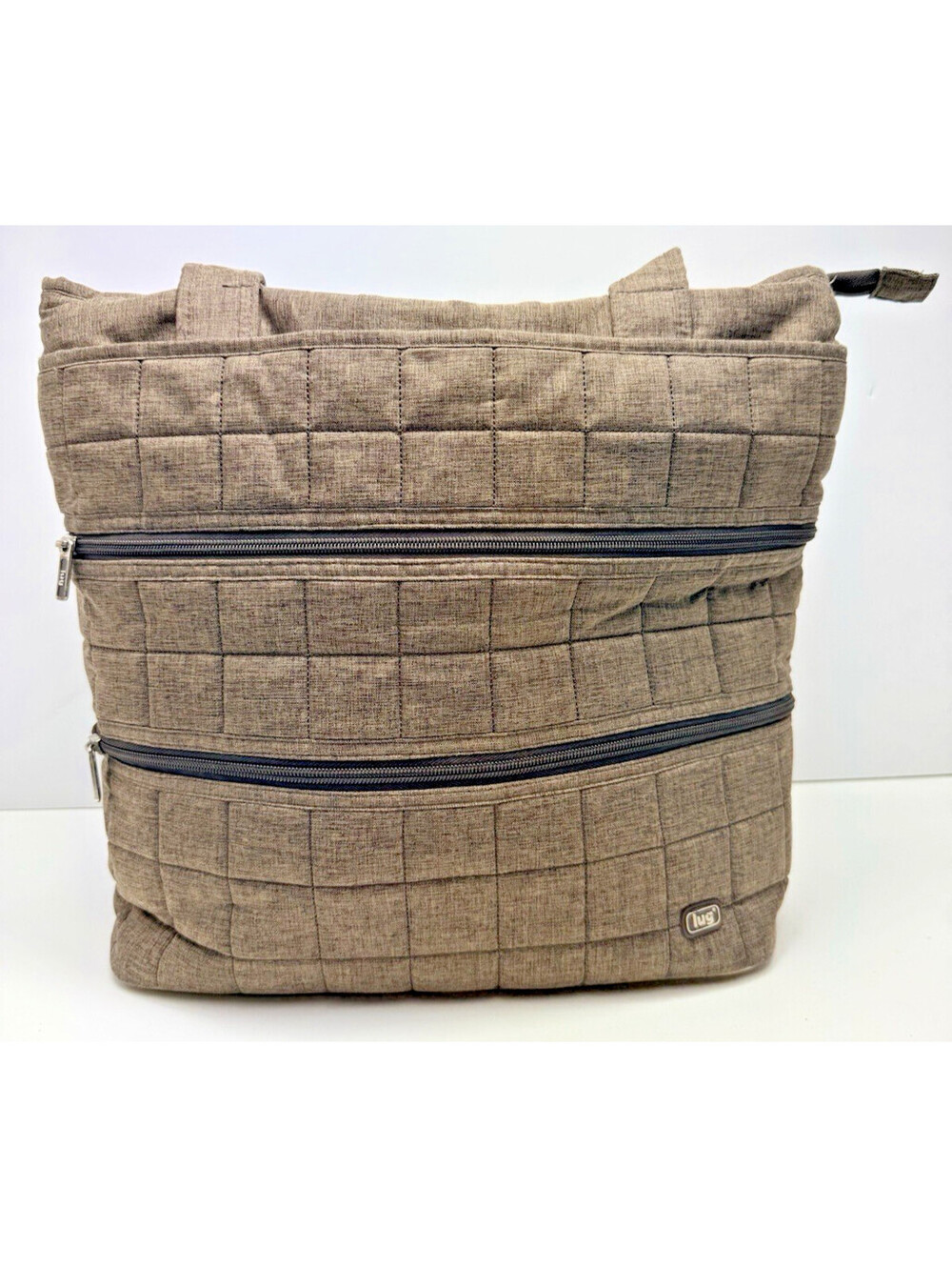 LUG Quilted Travel Work Tote Waffle Style Brown